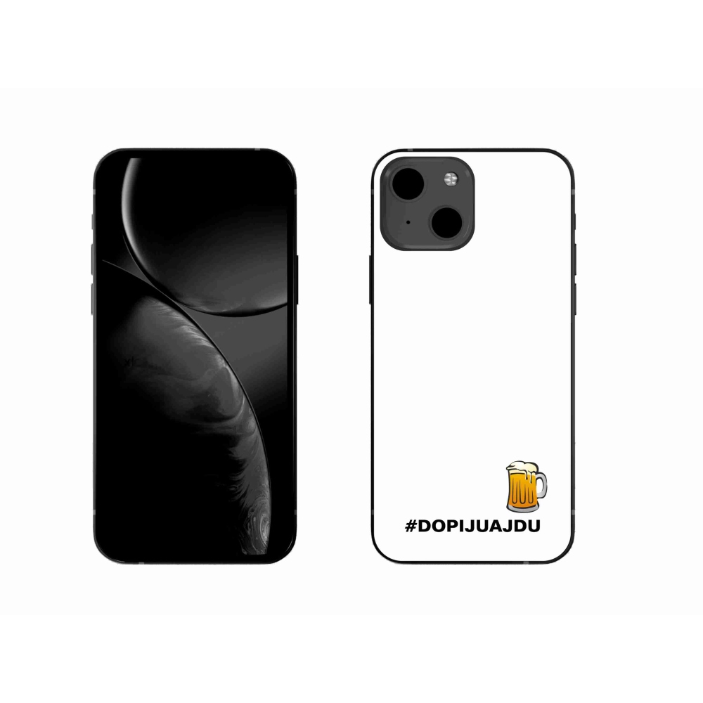Gél borítás mmCase iPhone 13 6.1 - sör motívum 1 fehér háttérrel