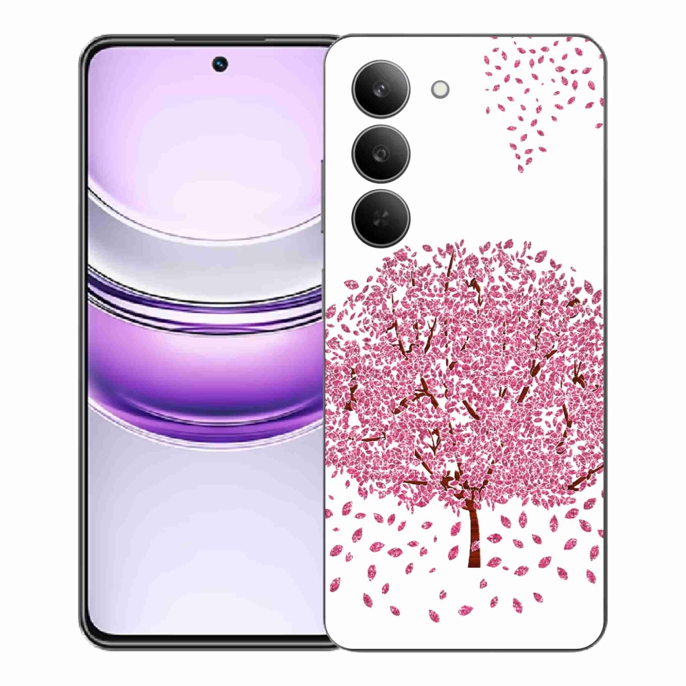 Gél borító mmCase a Realme 14x 5G készülékhez - rajzfilmfa levelekkel