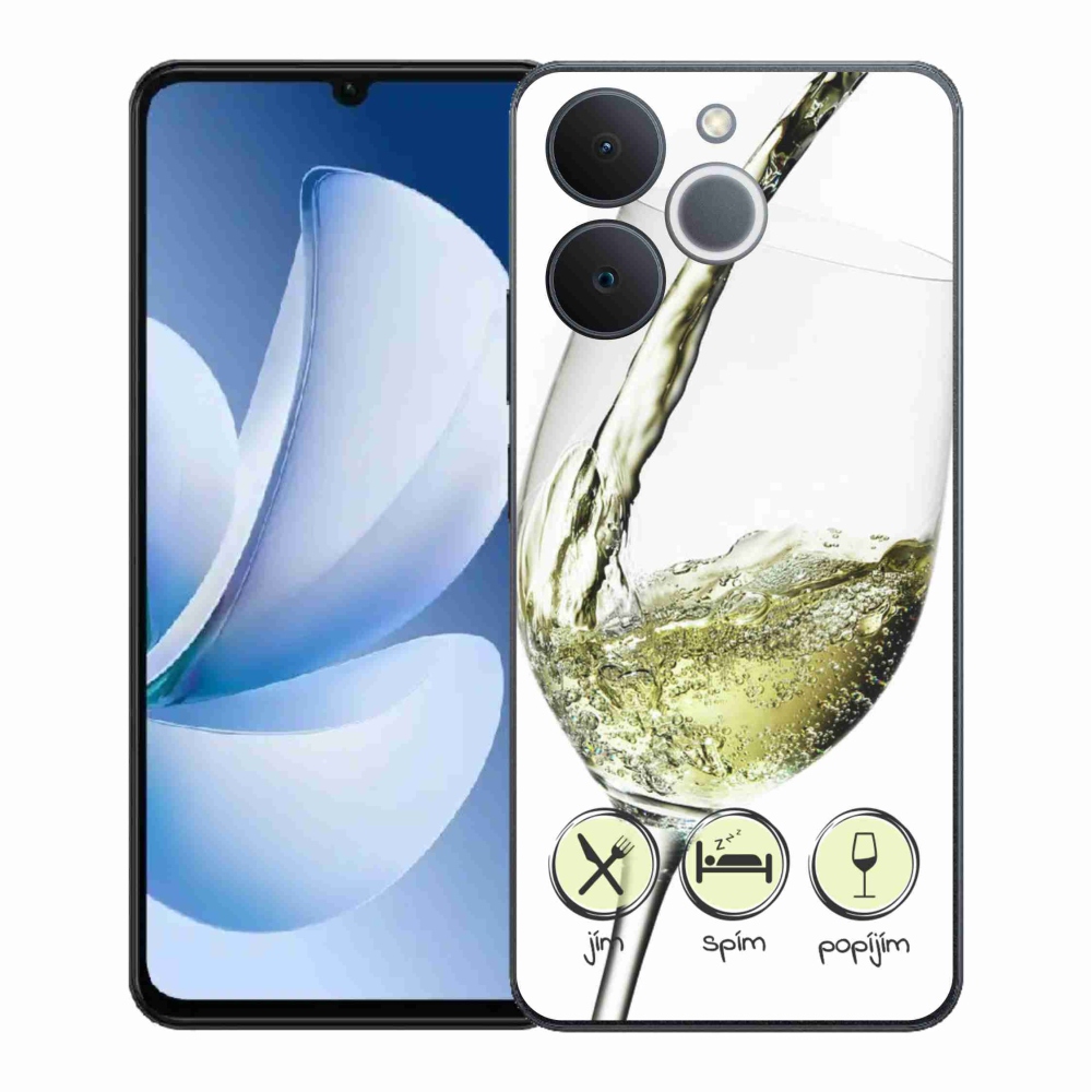 Zselés borítás mmCase a Realme Note 70T készülékhez - borospohár fehér