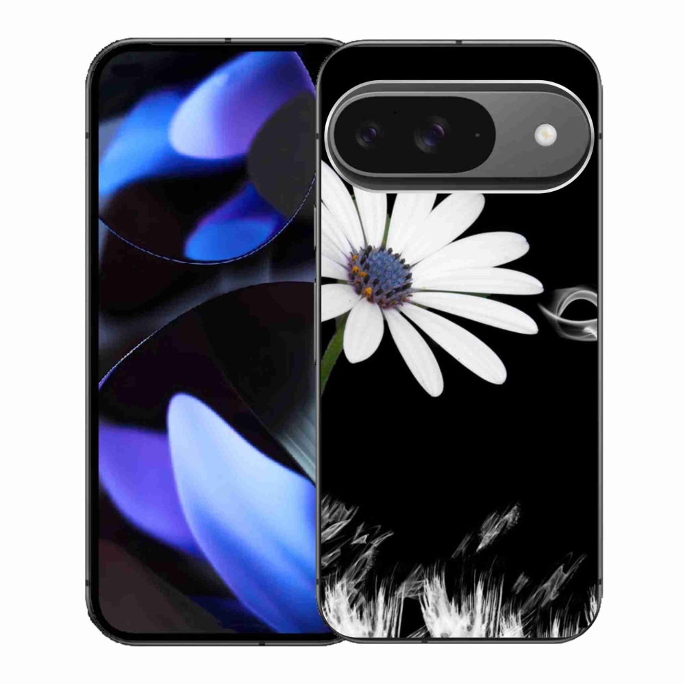 Zselés borítás mmCase a Google Pixel 9/9 Pro számára - fehér virág