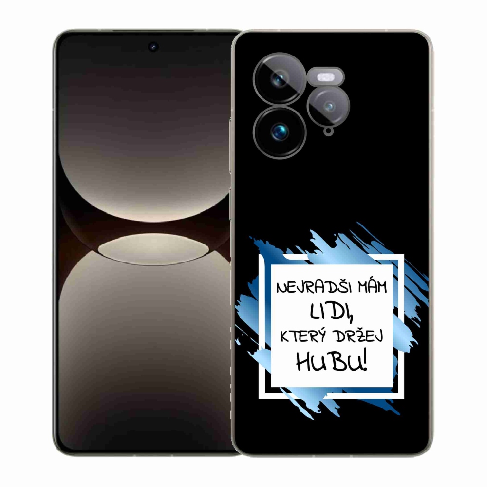 Gél borító mmCase a Realme GT 7 Pro 5G-n - vicces szöveg 7 fehér és fekete háttérrel