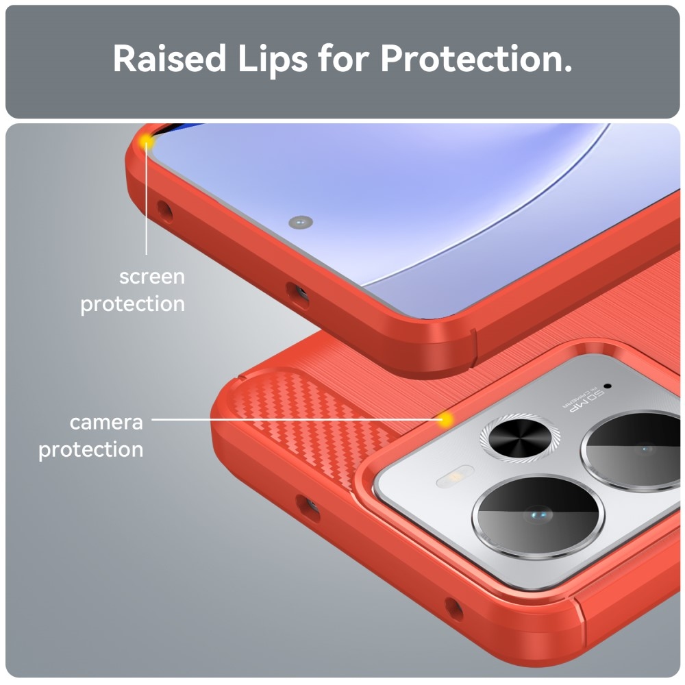 Szénálló zselés tok a Realme 14 5G/14T 5G készülékhez - piros