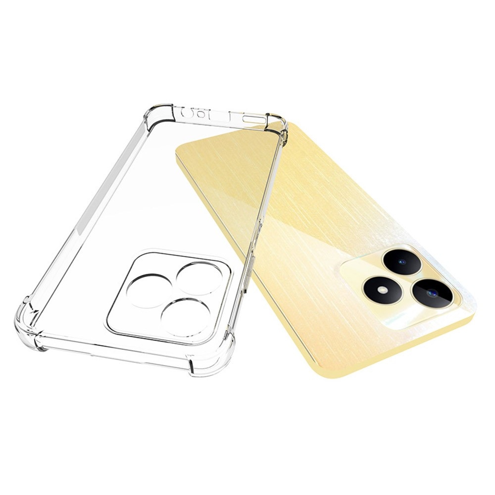 Átlátszó zselés tok megerősített sarkokkal a Realme C51/C53 készülékhez - átlátszó