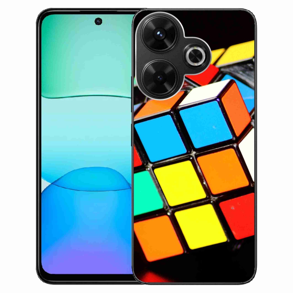 Gél tok mmCase a Xiaomi Redmi 13 4G/Poco M6 4G - Rubik-kocka számára