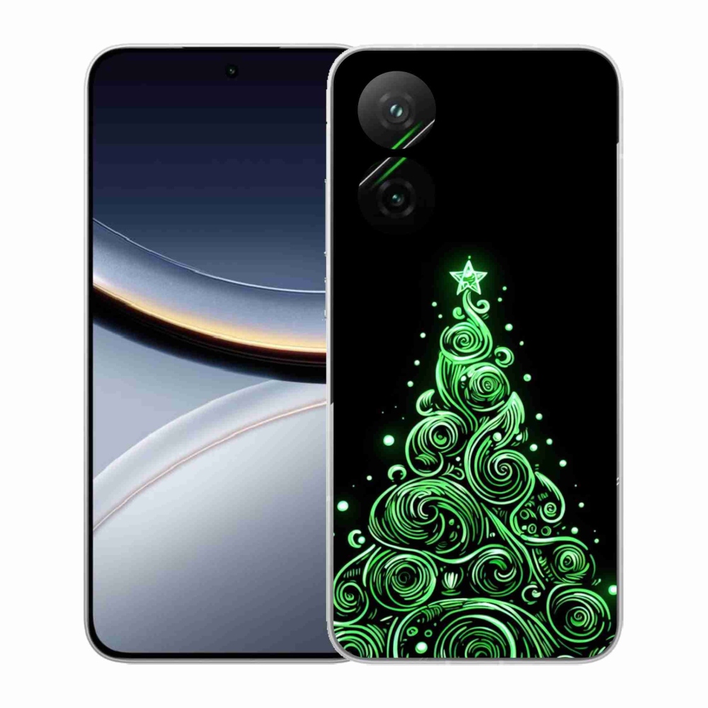 Gél borítás mmCase a Xiaomi Poco F7 5G-hez - neon karácsonyfa 3