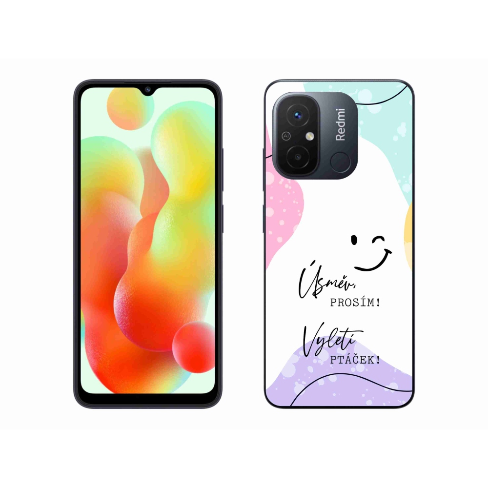 Gél borító mmCase a Xiaomi Redmi 12C-hez - vicces szöveg 4 fehér háttérrel