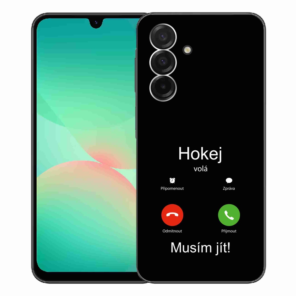 Gél borítás mmCase Samsung Galaxy A26 5G - hoki hívások fekete háttérrel
