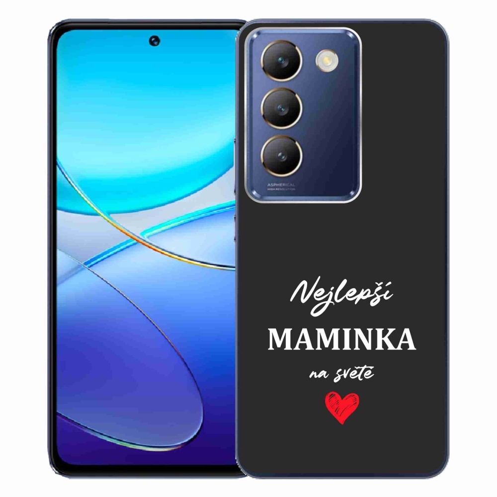 Gél borító mmCase a Vivo V40 SE 4G/5G - legjobb anya 1 fekete háttérrel