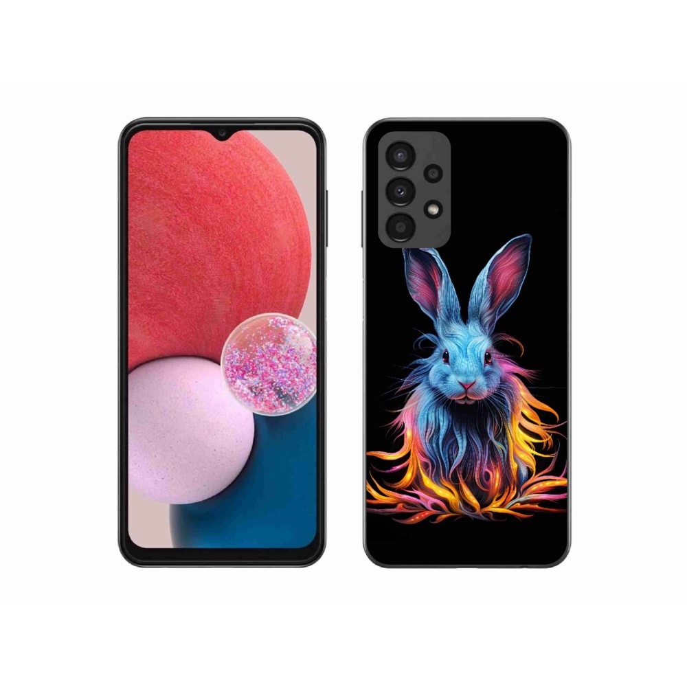 Gél borítás mmCase Samsung Galaxy A13 4G - absztrakt nyúl - Samsung Galaxy A13 4G - absztrakt nyúl