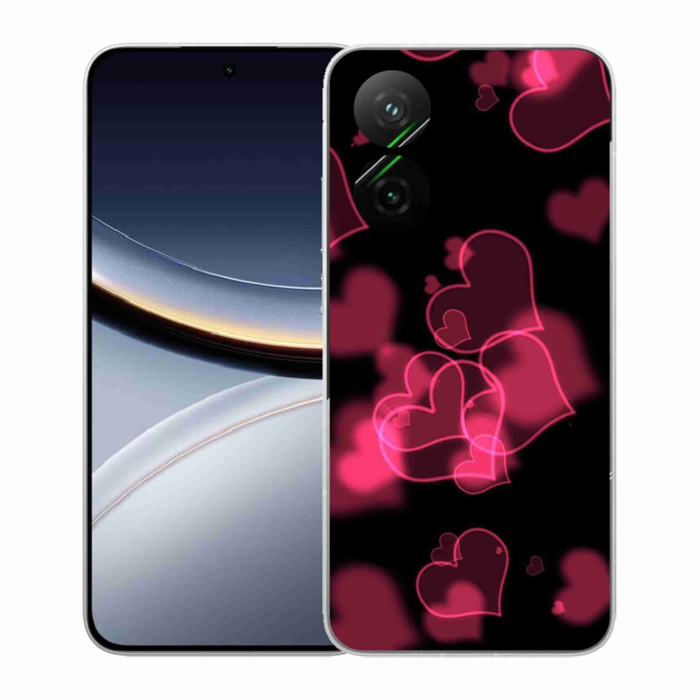 Gél borítás mmCase a Xiaomi Poco F7 5G-hez - piros szívek