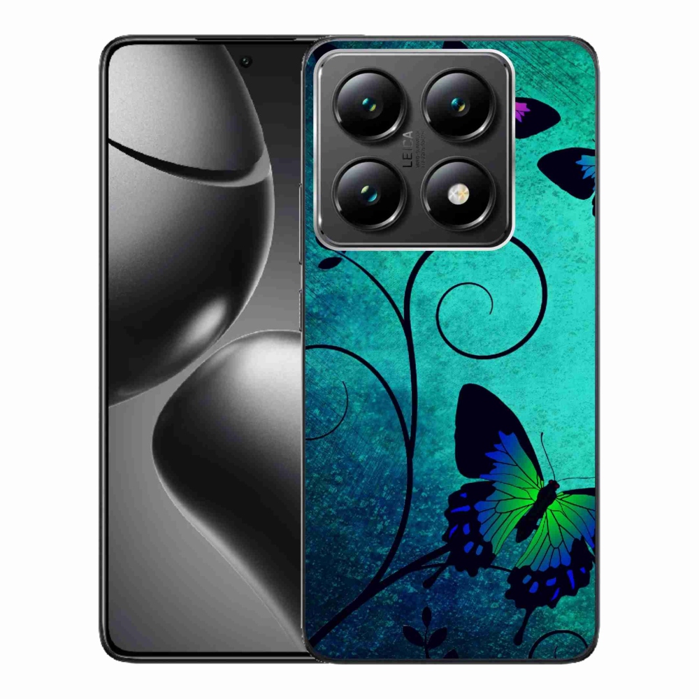 Gél borítás mmCase a Xiaomi 14T Pro számára - színes pillangók