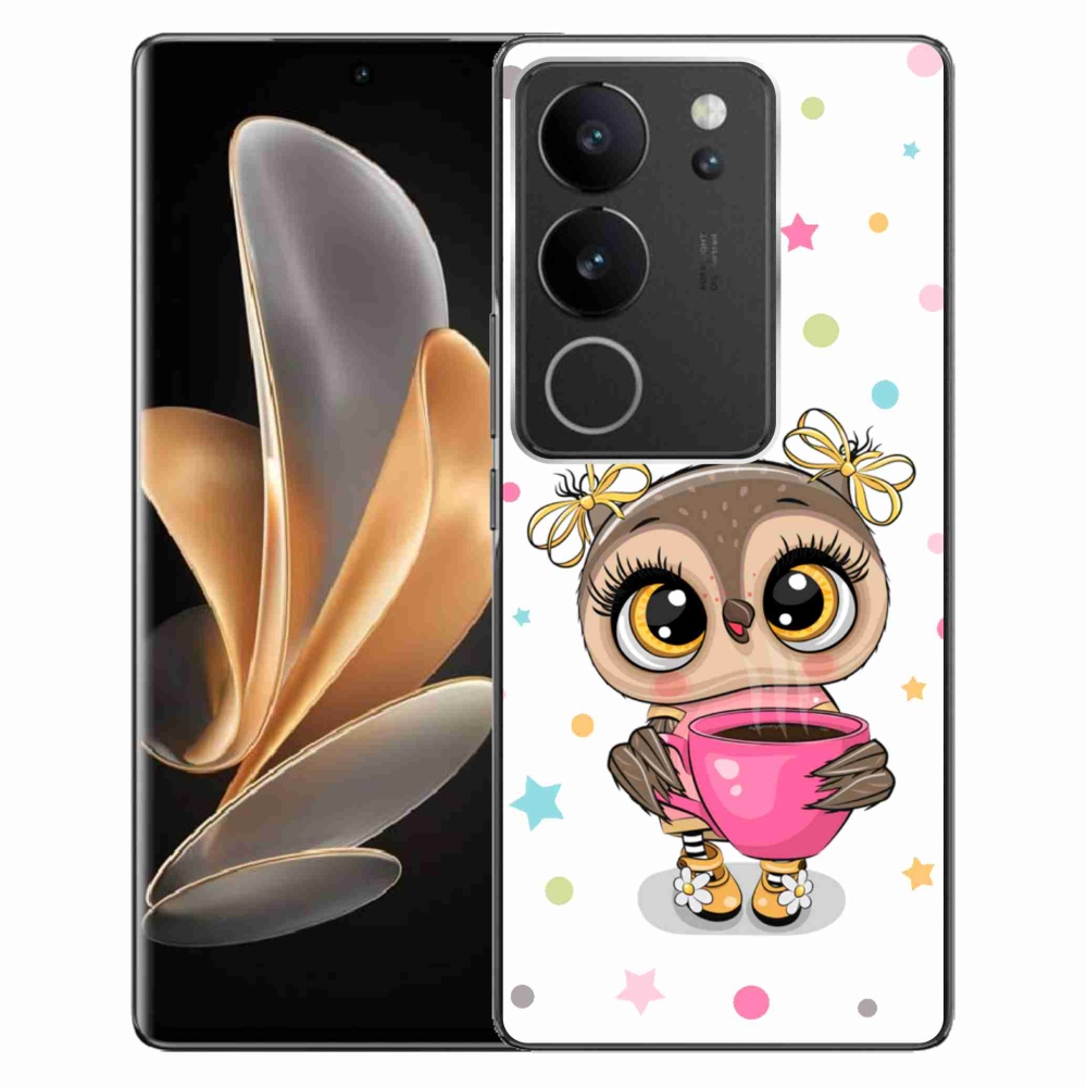 Gél borító mmCase a Vivo V29 5G készülékhez - rajzfilm bagoly