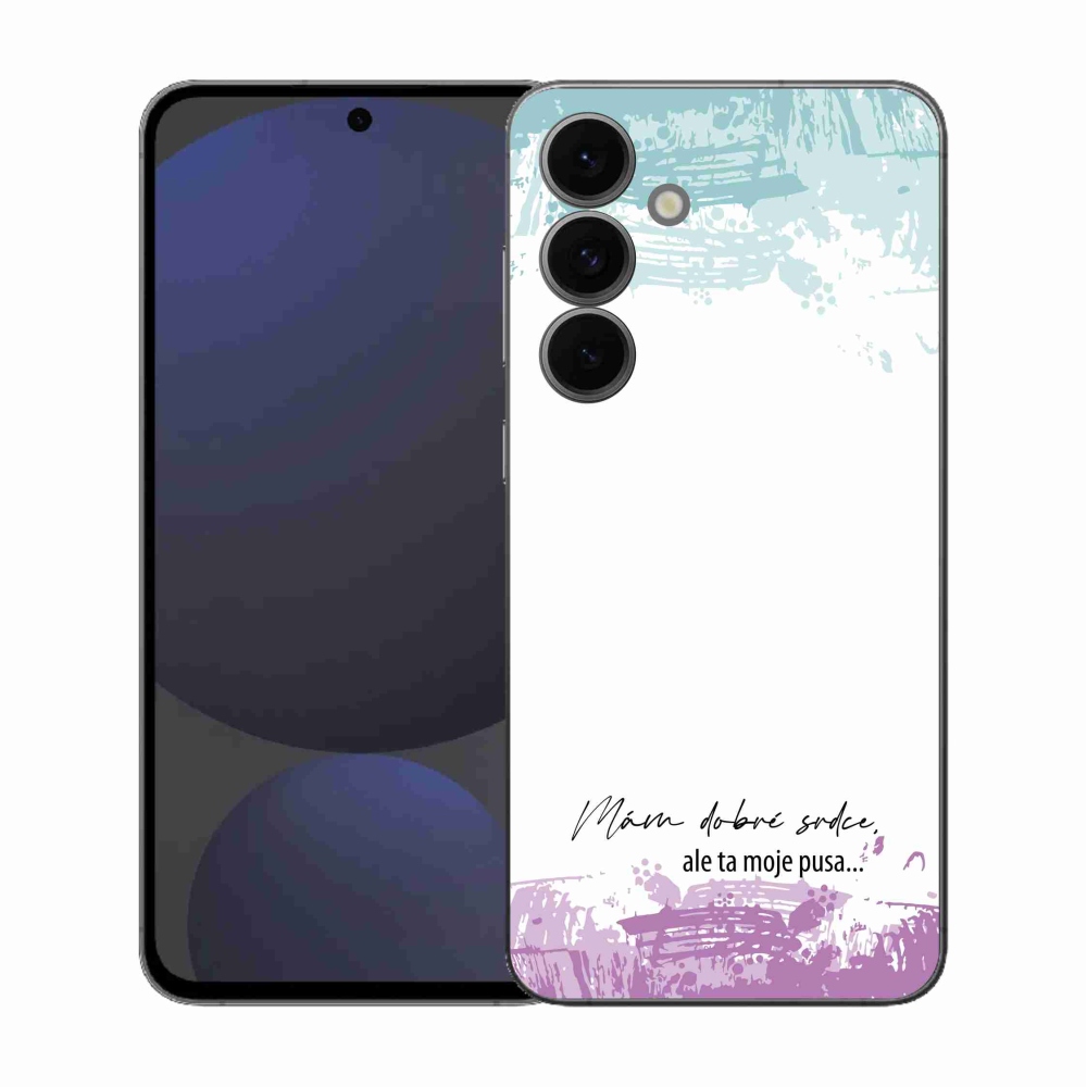 Gél borító mmCase Samsung Galaxy S25 FE - vicces szöveg 3 fehér háttér