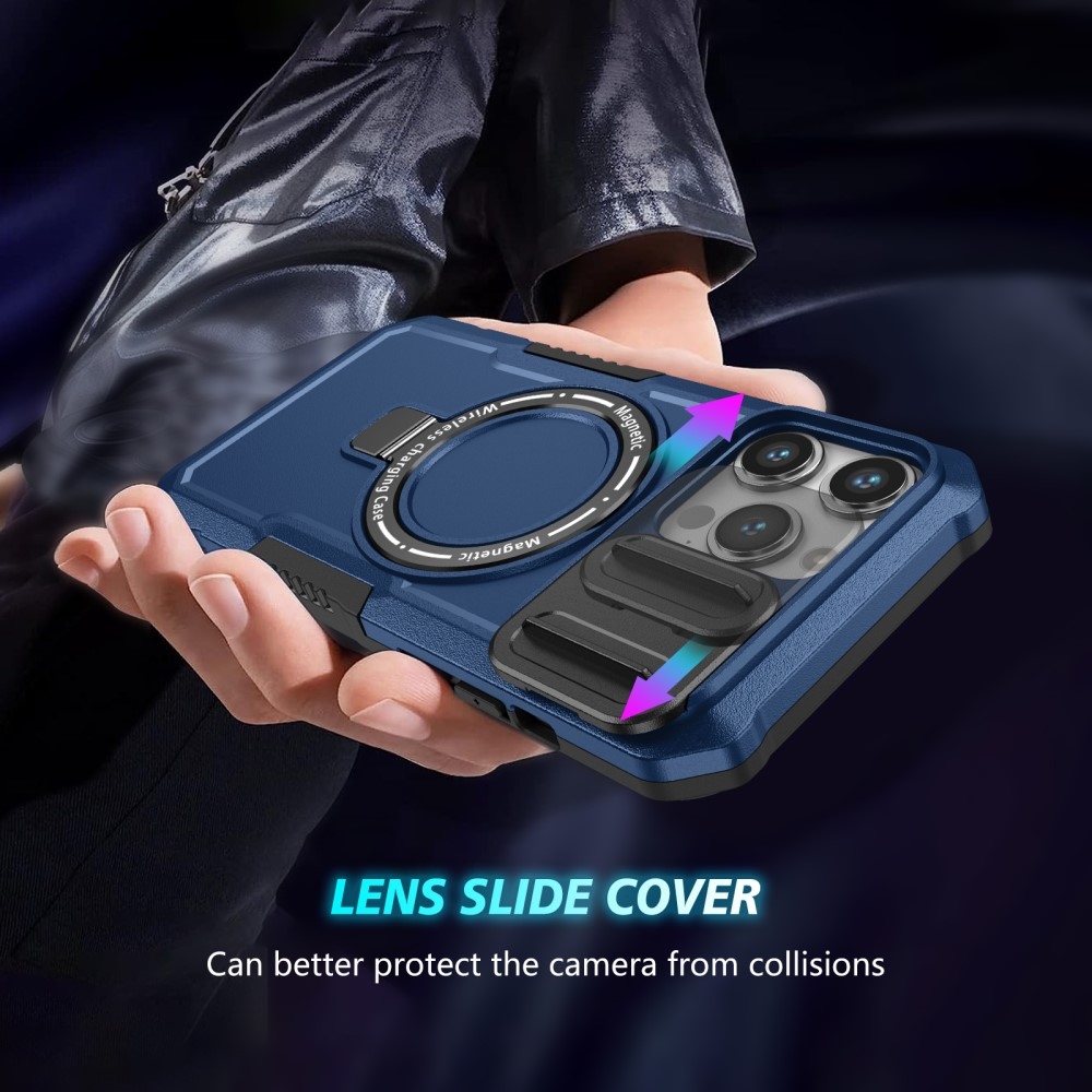 Katonai strapabíró védőburkolat MagSafe-vel iPhone 14 Pro Max készülékhez - sötétkék