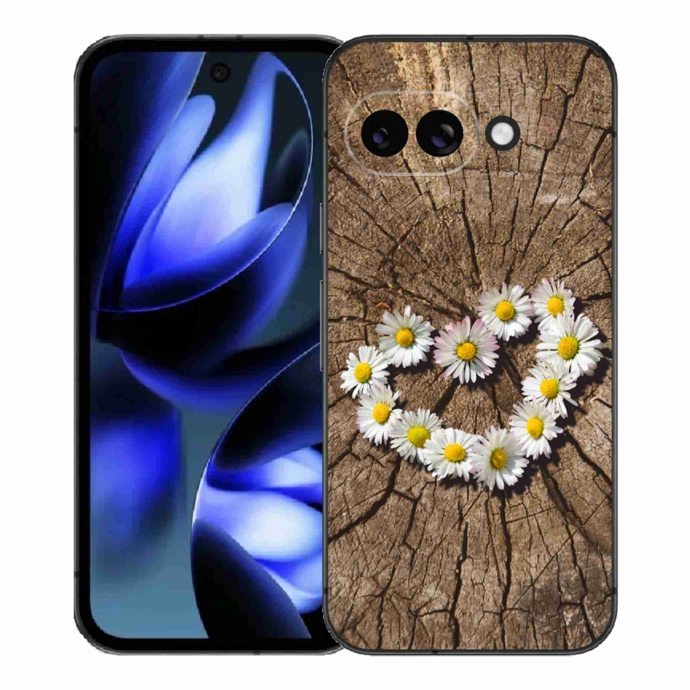 Gél borítás mmCase a Google Pixel 9a készülékhez - százszorszépek szíve