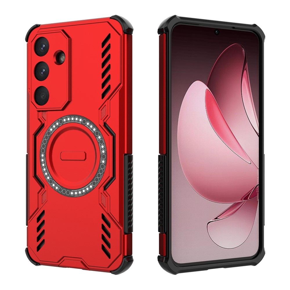 Üreges, tartós védőburkolat MagSafe-rel Samsung Galaxy S25 FE készülékre - piros színű