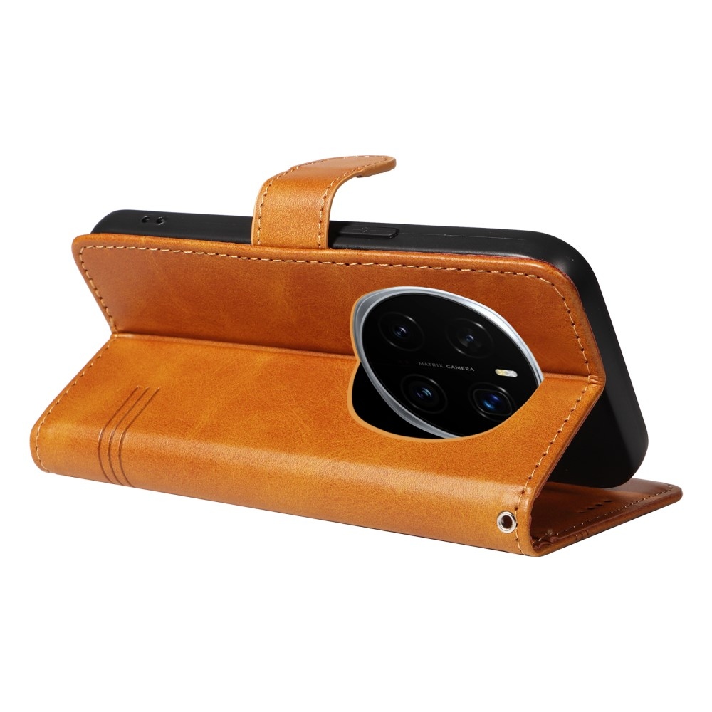 Póló alakú könyvtáska Honor Magic 7 Pro 5G számára - barna