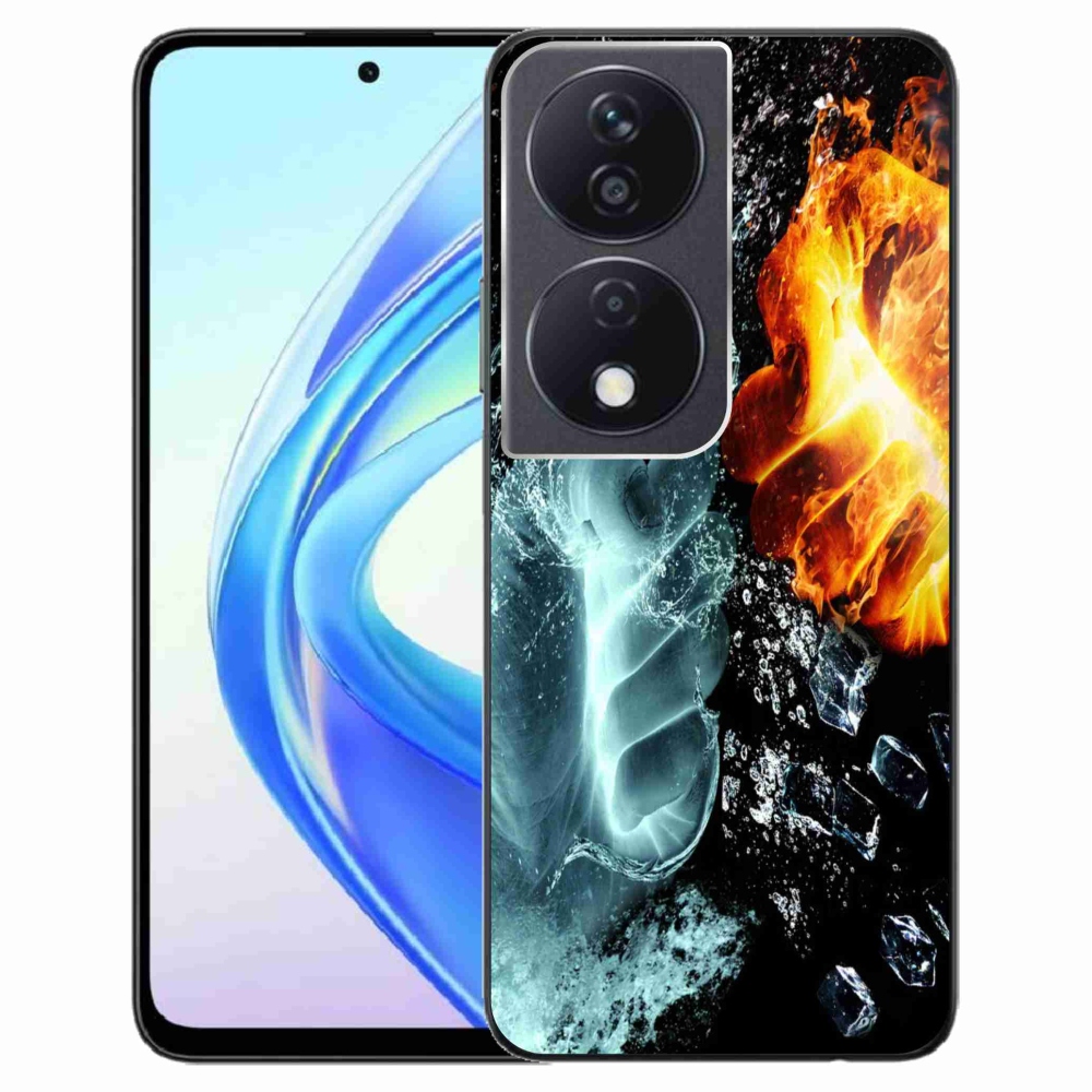 Zselés borítás mmCase a Honor X7b/Honor 90 Smart számára - víz és tűz