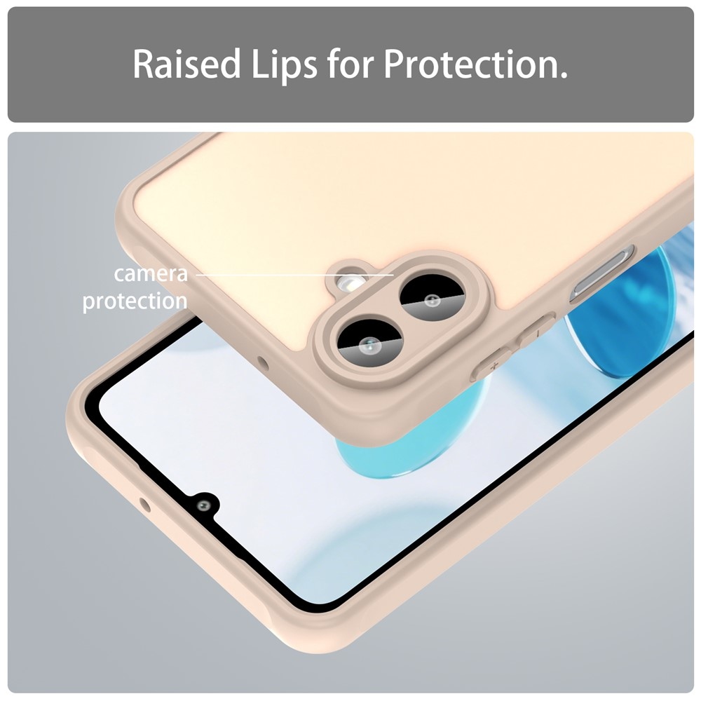 Gél tok kemény hátlappal Samsung Galaxy A07 4G - narancssárga színben