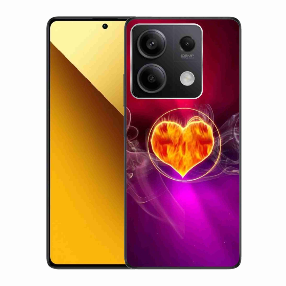Gél borítás mmCase a Xiaomi Redmi Note 13 5G számára - tüzes szív