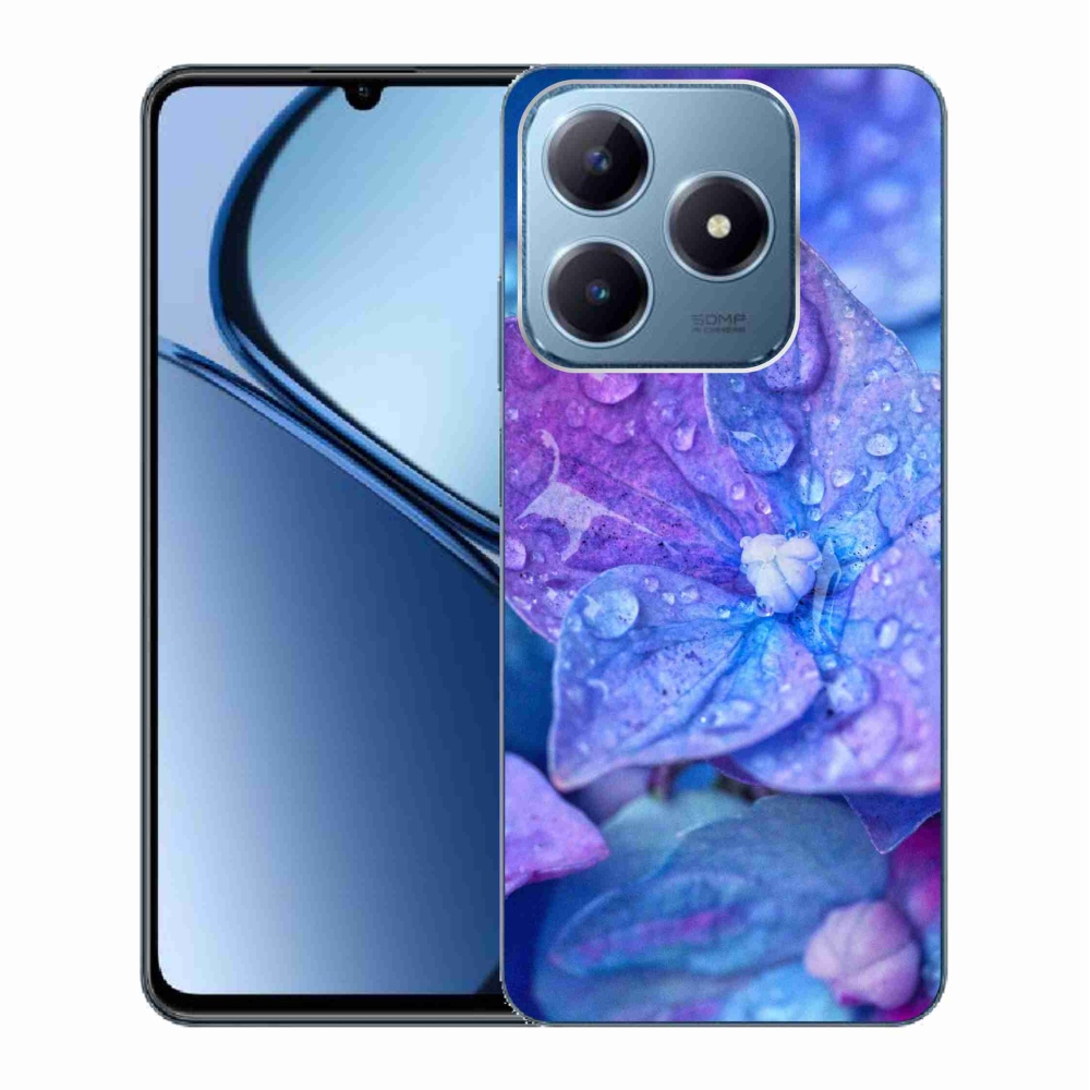 Zselés borító mmCase a Realme C63 készülékhez - lila virág