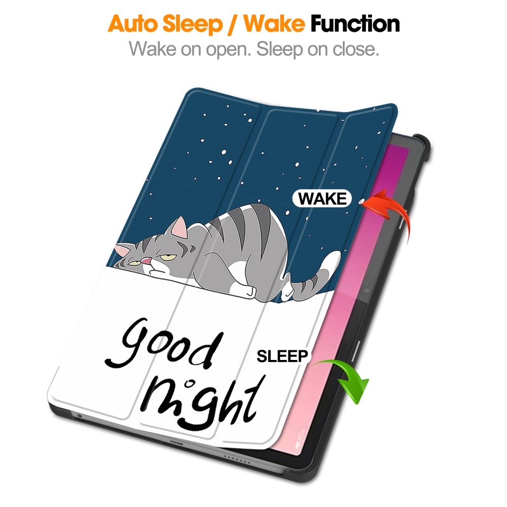 Nyomtatás intelligens záró tok Lenovo Tab M10 5G - macska