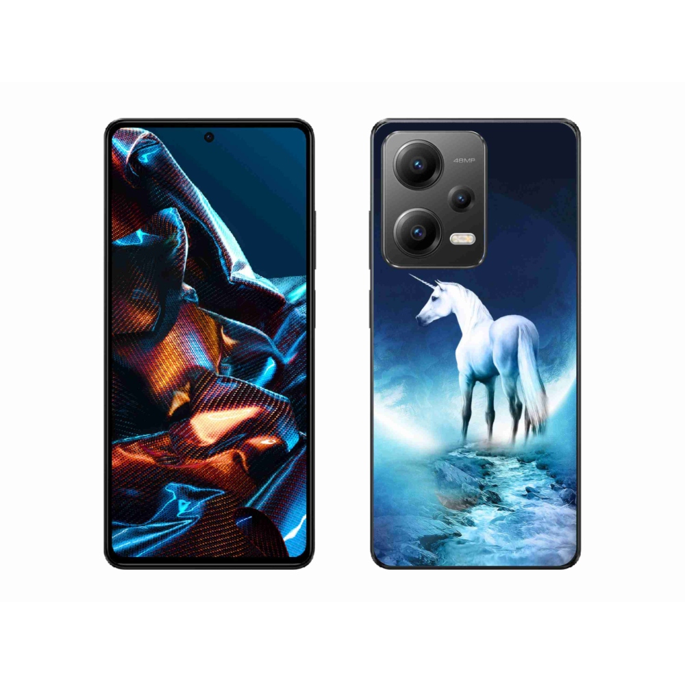 Gél borítás mmCase a Xiaomi Redmi Note 12 Pro 5G számára - fehér egyszarvú
