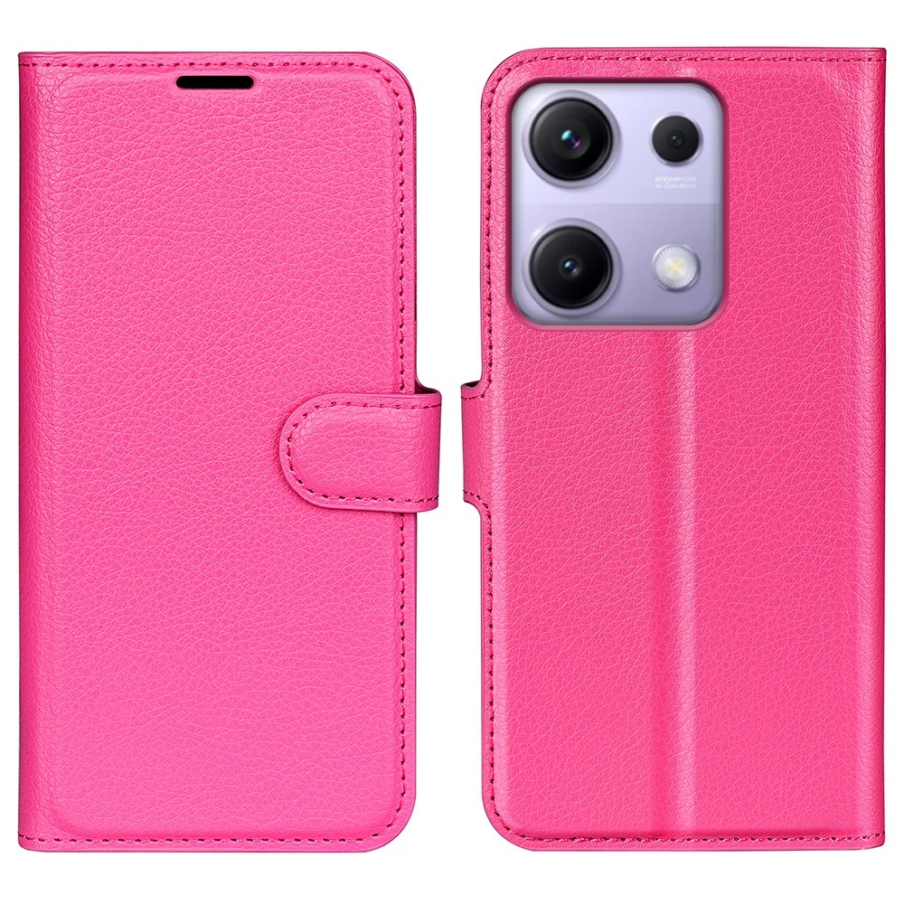 Litchi könyv tok a Xiaomi Redmi Note 14S-hez - rózsaszínű
