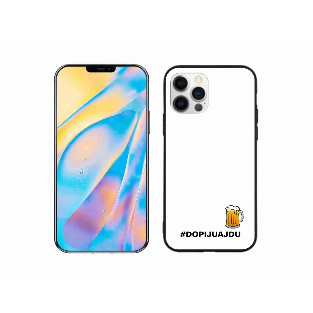 Gél borítás mmCase iPhone 12 Pro készülékhez - sör motívum 1 fehér háttér