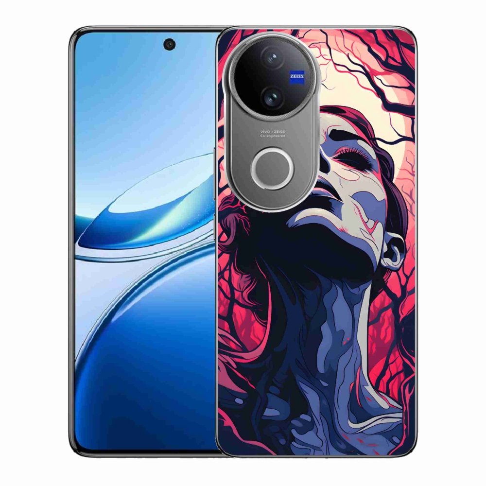 Gél borítás mmCase a Vivo V50 5G-n - absztrakt arc