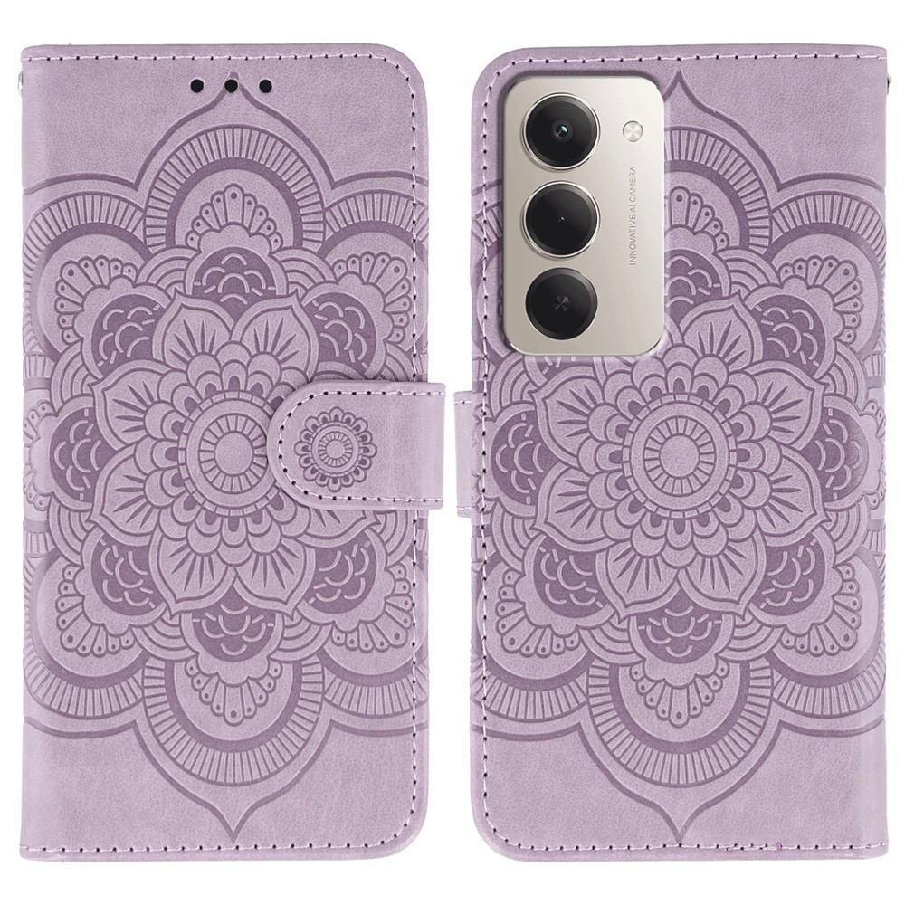 Mandala könyv tok a Xiaomi Redmi 15 5G-hez - lila