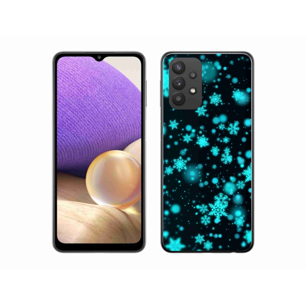 Gél védőhuzat mmCase Samsung Galaxy A32 5G - hópelyhek 1