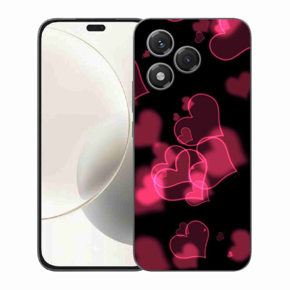 Zselés borítás mmCase a Honor 400 Lite-hoz - piros szívek