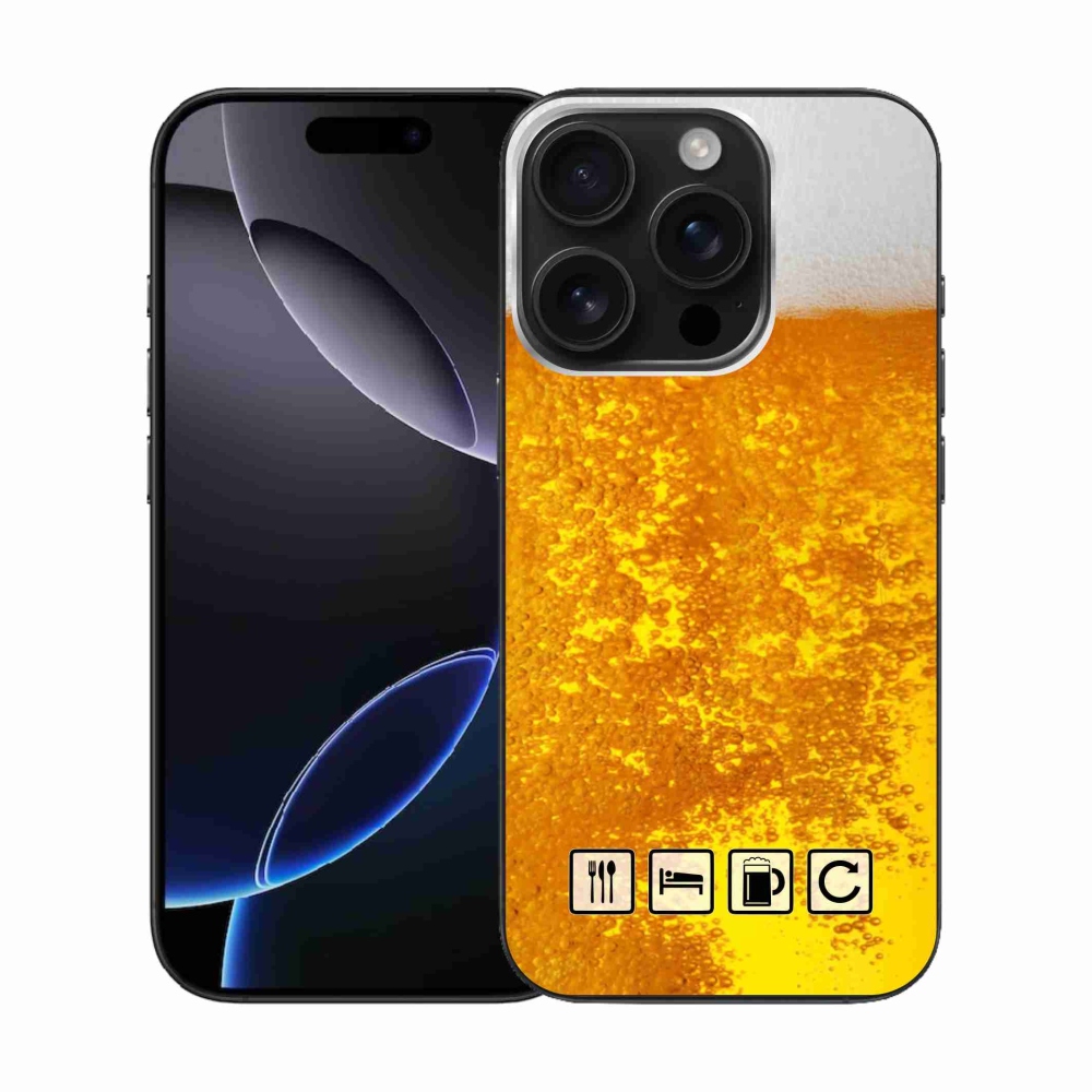 Gél borítás mmCase iPhone 16 Pro készülékhez - sör motívum 3