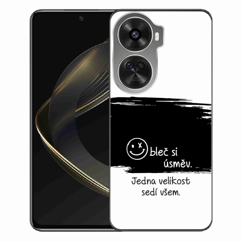 Gél borító mmCase a Huawei Nova 12 SE-hez - vicces szöveg 8 fekete és fehér háttérrel