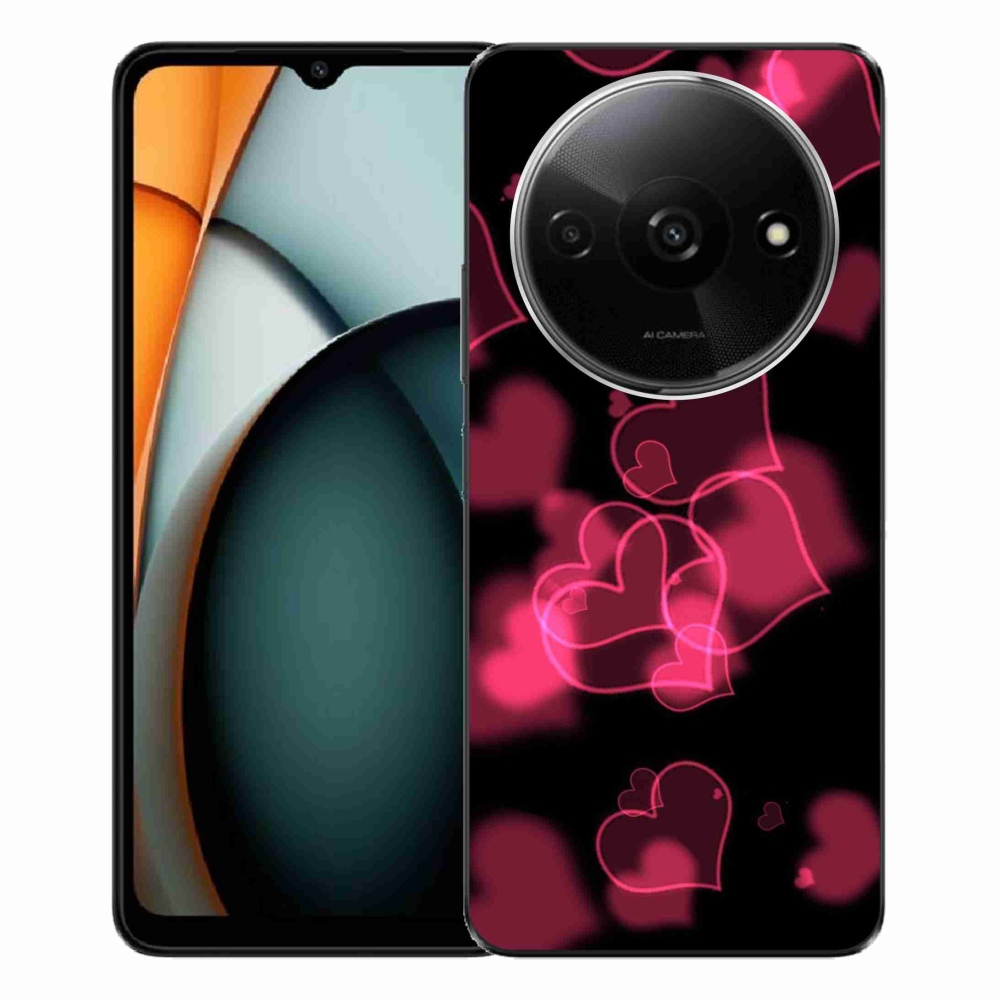Gél borítás mmCase a Xiaomi Redmi A3-hoz - piros szívek
