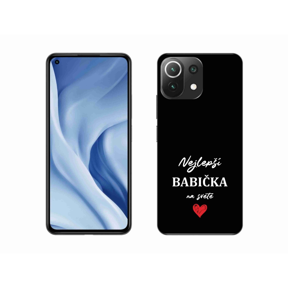 Gél borító mmCase a Xiaomi Mi 11 Lite 4G/5G - a legjobb nagymama 1 fekete háttérrel