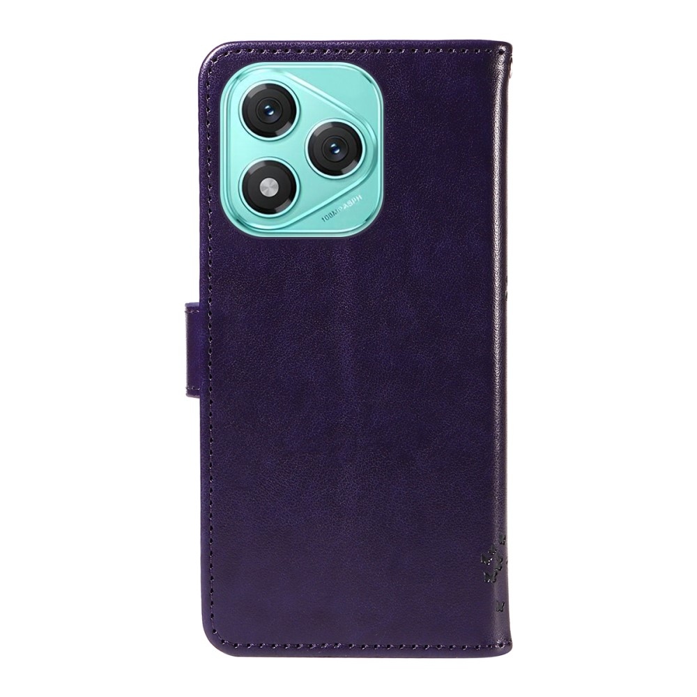 Fák könyvtáska Honor 400 Lite-hoz - sötétlila