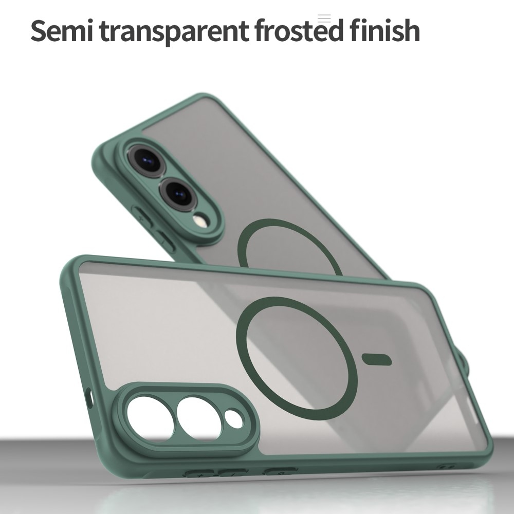 Matta zselés tok MagSafe tok Samsung Galaxy S25 Edge készülékhez - zöld