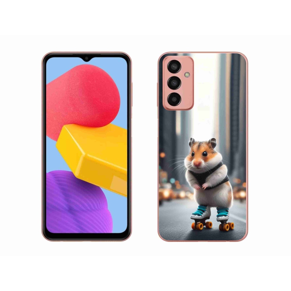 Zselés borítás mmCase Samsung Galaxy M13 készülékhez - hörcsög a korcsolyán