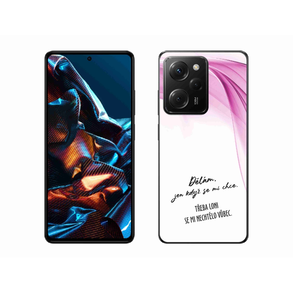 Gél borító mmCase a Xiaomi Poco X5 Pro 5G-hez - vicces szöveg 12 fehér háttérrel