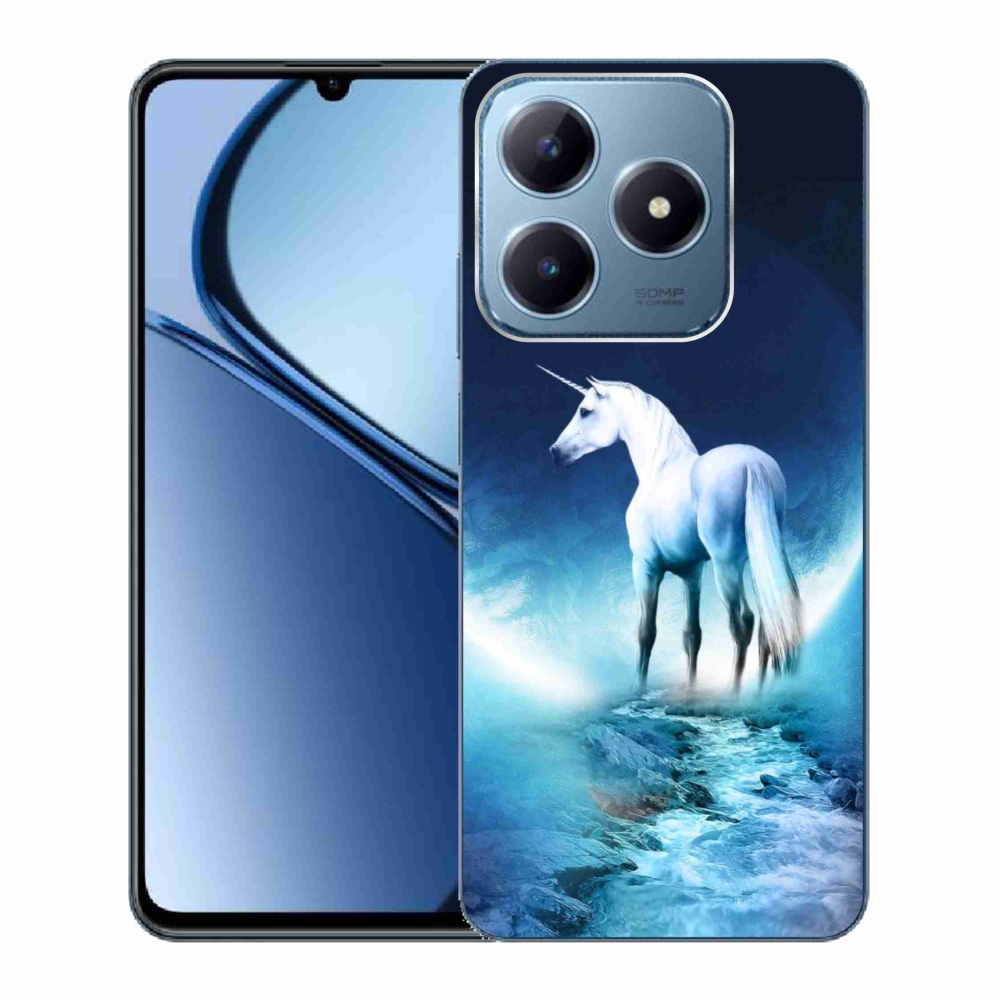 Gél borítás mmCase a Realme C63 készülékhez - fehér egyszarvú