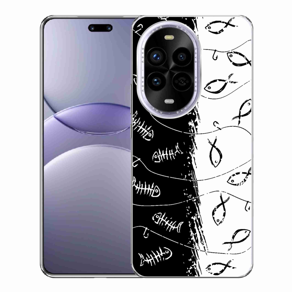 Gél borítás mmCase a Huawei Nova 13 Pro 5G-n - csontvázak és halak