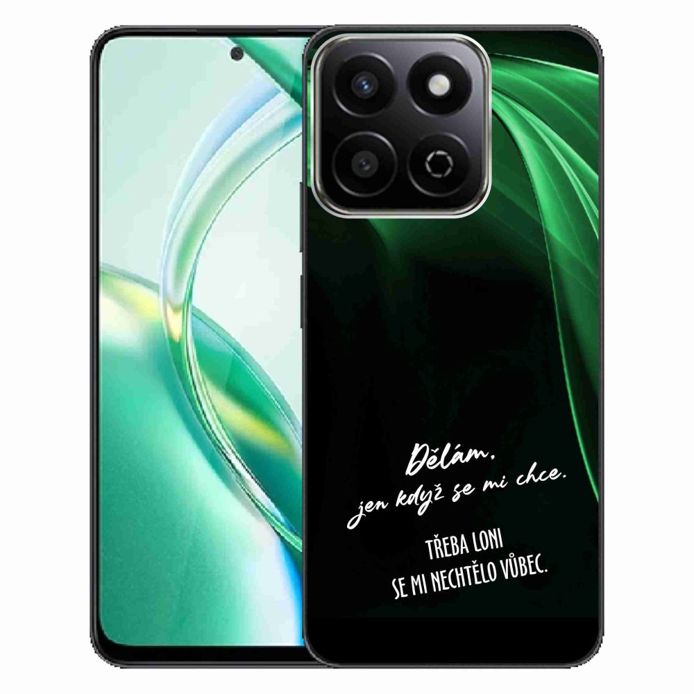 Gél borító mmCase a Honor 200 Smart 5G készülékhez - vicces szöveg 12 fekete háttér