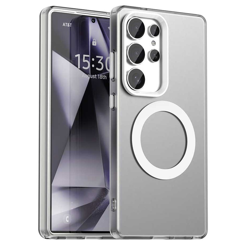 Candy zselés tok MagSafe-val a Samsung Galaxy S25 Ultra készülékre - fehér