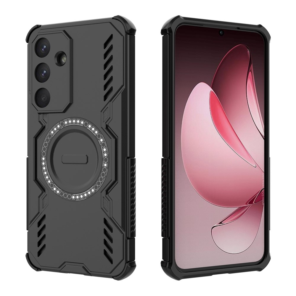 Üreges, tartós védőburkolat MagSafe-rel Samsung Galaxy S25 FE készülékre - fekete