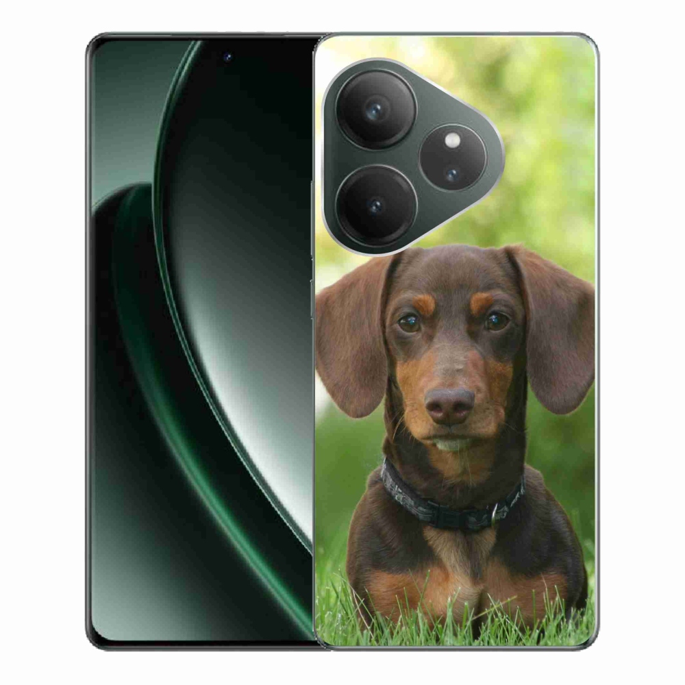 Gél tok mmCase a Realme GT 6 5G/GT 6T 5G számára - barna tacskó