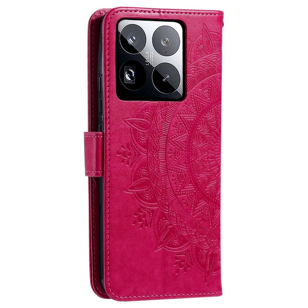 Mandala könyv tok a Xiaomi 15 Pro-hoz - rózsaszínű