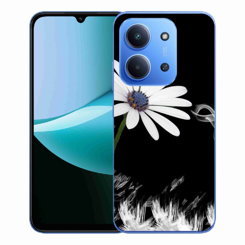 Gél borító mmCase a Xiaomi Redmi 15C 4G/5G (173mm) - fehér virág