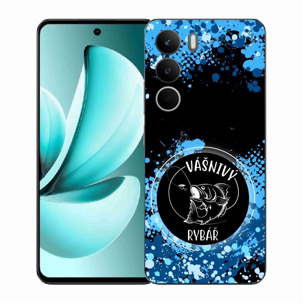 Gél borító mmCase a Realme C71 készülékhez - szenvedélyes halász fekete háttérrel